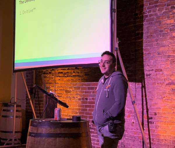 Me, presenting at ExpressionEngine Conference 2018